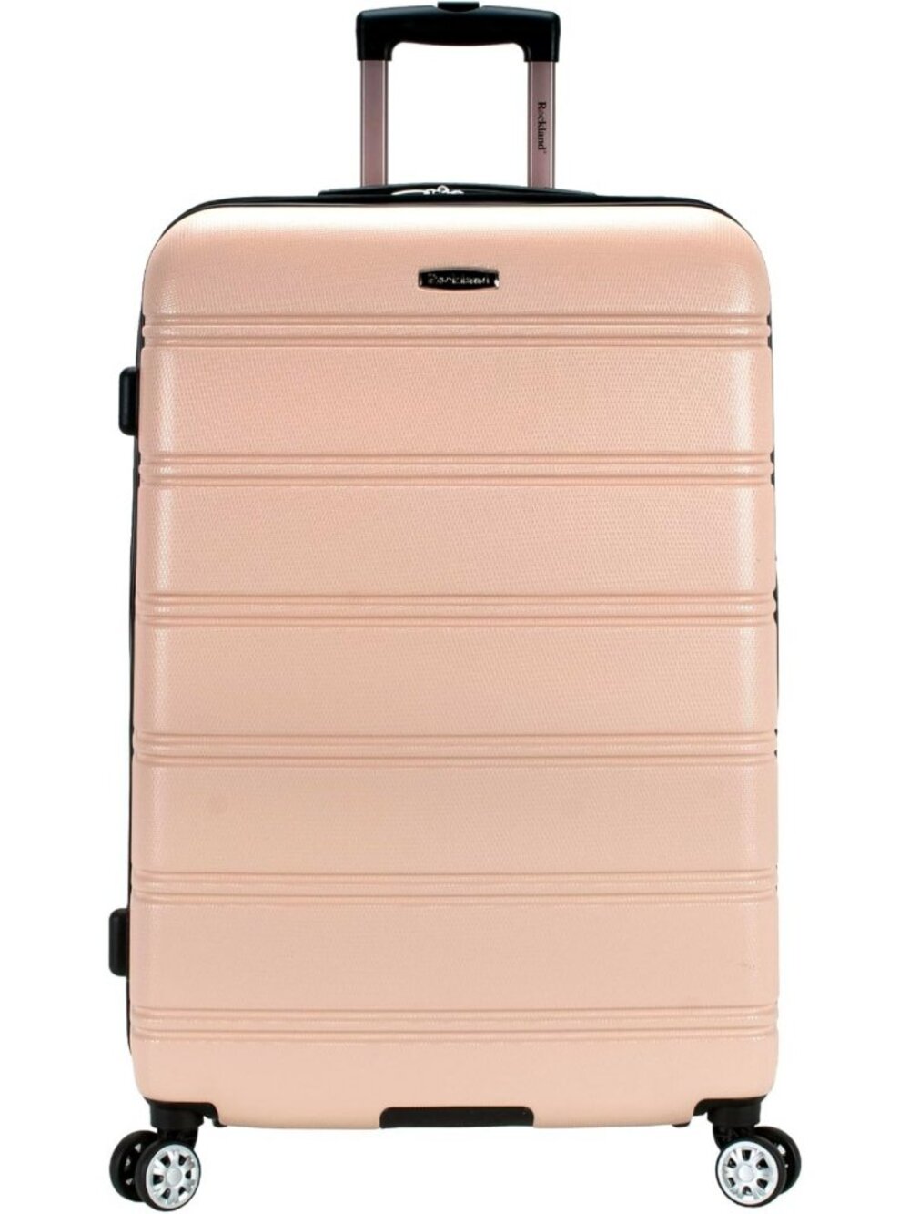 Expandable Hardside Spinner Wheel Luggage, Large 28" Checked Bag, Champagne